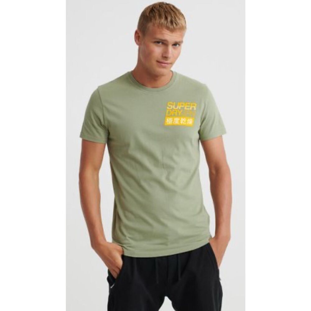 Superdry & Co. Men’s Cotton Japan T-shirt Size L Olive Green Logo